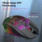 RGB Wireless Gaming Mouse with Honeycomb Design