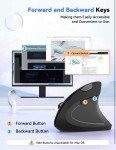 TECKNET Wireless Ergonomic Vertical Mouse, 4800 DPI
