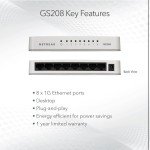 NETGEAR 8-Port Gigabit Ethernet Switch - Plug and Play