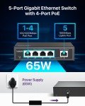 Loocam 4-Port Gigabit PoE Unmanaged Switch