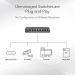 8-Port Gigabit Ethernet Unmanaged Switch with 10G SFP+