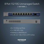 8-Port Gigabit Ethernet Unmanaged Switch with 10G SFP+