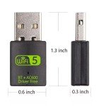 Dual Band USB WiFi Bluetooth Adapter 600Mbps