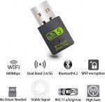 Dual Band 600Mbps USB WiFi Bluetooth Adapter