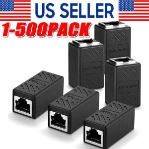 RJ45 Inline Coupler Cat7 Cat6 Cat5e Cat5 Ethernet LAN Network Cable Adapter Lot