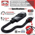 Gigabit USB 3.0 Ethernet Adapter for PC/Mac