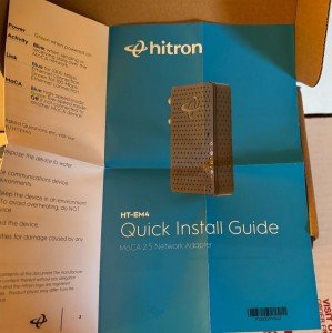 Hitron HT-EM4 Moca 2.5 Network Adapters, New In Box, Complete