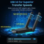 USB 3.0 Dual Band Wireless WiFi Adapter 1300Mbps