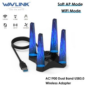 AC1900 Dual Band USB 3.0 WiFi Adapter 1900Mbps Long Range 2.4/5G Wireless