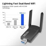 High-Speed USB 3.0 Wireless WiFi Adapter 1300Mbps