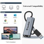2.5Gbps USB-C Ethernet Adapter for Windows and Mac