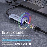 2.5Gbps USB-C Ethernet Adapter for Windows and Mac