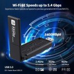 WiFi 6E Tri-band AX5400 USB Adapter