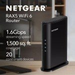 NETGEAR RAX5 WiFi 6 Router - 1.6 Gbps
