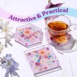 DIY Epoxy Resin Coaster Kit with Molds & Colors