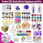 JILLSKY 125pcs Complete Resin Jewelry Making Kit