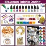 JILLSKY 125pcs Complete Resin Jewelry Making Kit