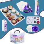 JILLSKY 125pcs Complete Resin Jewelry Making Kit