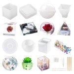20-Piece Silicone Resin Molds Kit for DIY Projects