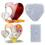 Heart-Shaped Resin Photo Frame Molds for DIY