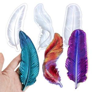 3PCS Feather Silicone Mold for DIY Crafts