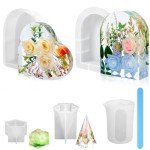 Silicone Resin Molds for Flower Bookends DIY