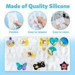 182-Piece Silicone Resin Molds Kit for Keychains