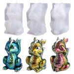 3-Pcs Dragon Resin Molds for DIY Projects