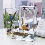 Rectangle Silicone Resin Molds with Wooden Support - 3 Pcs