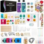 Beginner's Epoxy Resin Jewelry Making Kit - 208 Pcs