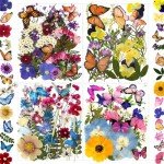 99-Piece Dried Flowers and Butterfly Set for DIY