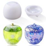 Apple-Shaped Silicone Resin Jar Molds with Lid