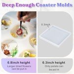 Extra Deep Silicone Coaster Molds - 6 Cavity