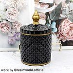 Large Vintage 3D Resin Jar Molds with Lids