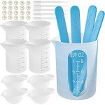 Silicone Resin Measuring Cups & Mixing Tools Set