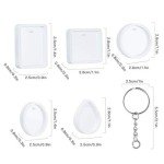 20-Piece DIY Silicone Keychain Mold Set