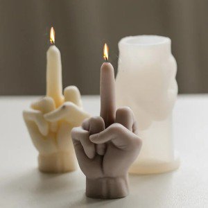 3D Middle Finger Candle Mold for DIY Crafts