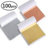 100pcs Gold & Silver Foil Paper for Crafts