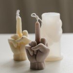 3D Middle Finger Candle Mold for DIY Crafts
