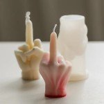 3D Middle Finger Candle Mold for DIY Crafts