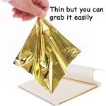 100pcs Gold & Silver Foil Paper for Crafts