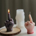 3D Middle Finger Candle Mold for DIY Crafts
