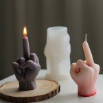3D Middle Finger Candle Mold for DIY Crafts