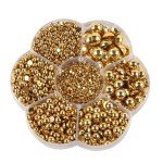 3100pcs Half Round ABS Pearl Beads for DIY Projects