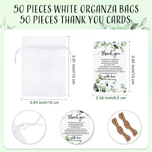 50 Wedding Thank You Favors Set with Bottle Opener