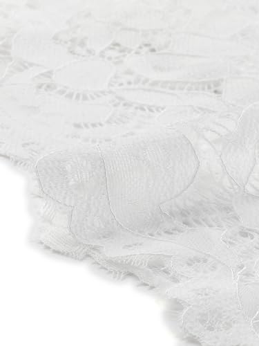 Allegra K White Lace Halter Bodycon Wedding Dress