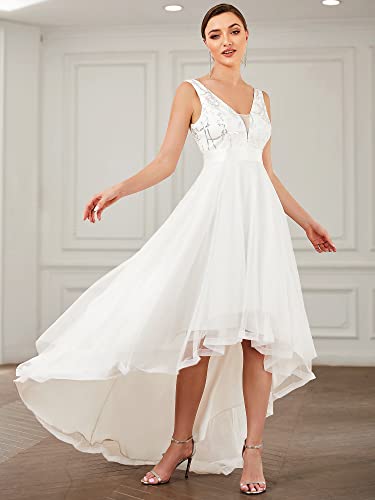 Cream Chiffon Bridesmaid Dress with Pleated Waist