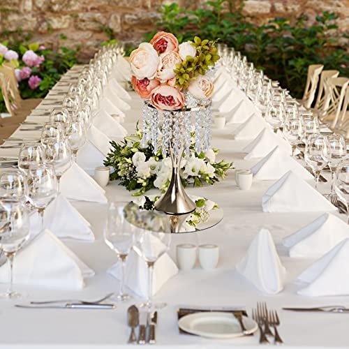 12 Round Mirror Candle Plate Set for Weddings