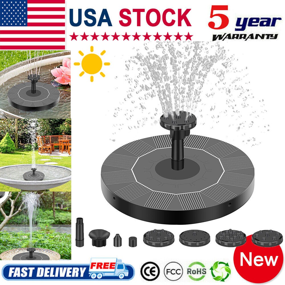 Solar Powered Floating Bird Bath Fountain for Pond