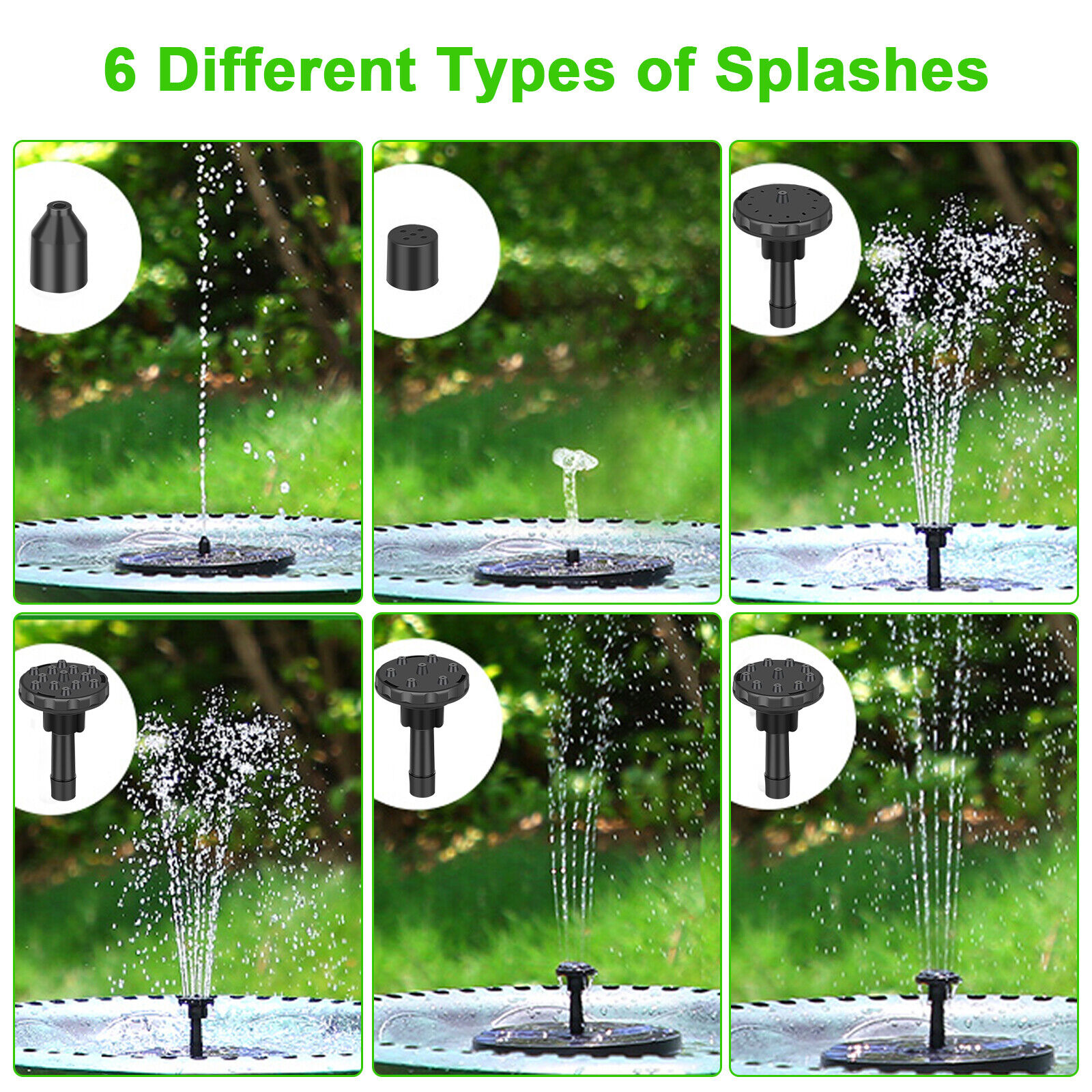 Solar Powered Floating Bird Bath Fountain for Pond